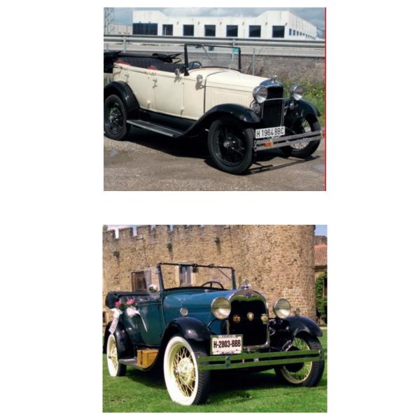 3 Ford A Phaeton de 1929 y 4 Ford A Phaeton de 1928