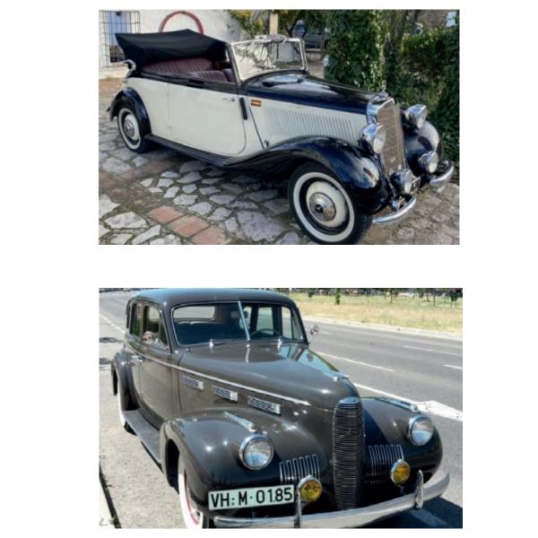 13 Mercedes Benz 170 V Cabriolet B de 1938 y 14 Cadillac La Sallf de 1940