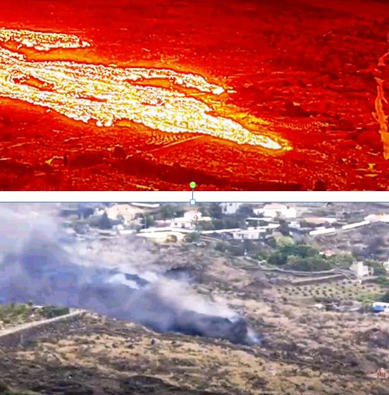 Se aprecia el color de alta temperatura con infrarrojos. Dofer Ingeniería.