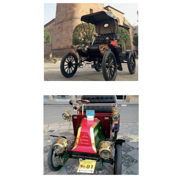 1 Oldsmobile Curved Dash de 1902 y 2 Renault La Ponette de 1902