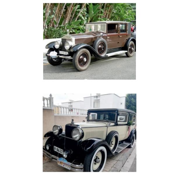5 Rolls Royce Phantom I de 1928 y 6 Nash 460 Six Limousine de 1929