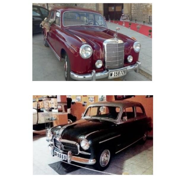 25 Mercedes Benz 220 S de 1956 y 26 Seat 1400 A de 1956 