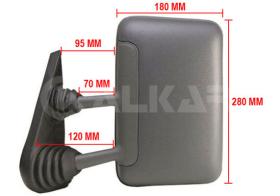 Alkar 6101972 - RETROVISOR IZQ.COMP. ,MANUAL,CONVEXO,BRAZO C