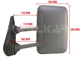 Alkar 6109972 - RETROVISOR IZQ.COMP. ,MANUAL,CONVEXO,BRAZO L