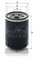 Mann Filter W6102 - Filtro De Aceite Calidad Original
