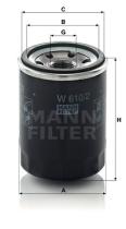 Mann Filter W6102 - FILTRO ACEITE CAR+INDUSTRY