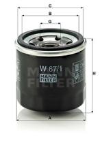 Mann Filter W671 - FILTRO ACEITE CAR+INDUSTRY