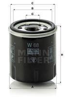 Mann Filter W68 - FILTRO ACEITE CAR+INDUSTRY