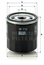 Mann Filter W712 - FILTRO ACEITE ALL SEGMENTS