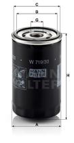 Mann Filter W71930 - FILTRO ACEITE CAR+INDUSTRY