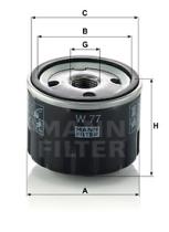 Mann Filter W77 - FILTRO ACEITE CAR+INDUSTRY