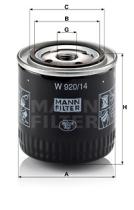 Mann Filter W92014 - Filtro De Aceite Calidad Original