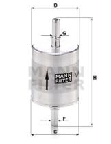 Mann Filter WK521 - FILTRO COMBUSTIBLE INDUSTRY
