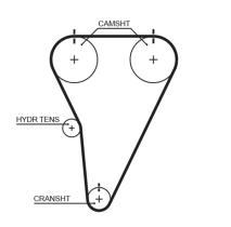 Gates T215 - CORREA DISTRIBUCION T215 143X25 GATES