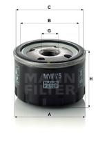 Mann Filter MW75 - FILTRO ACEITE CAR