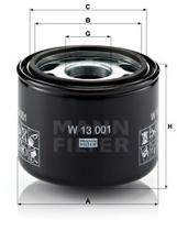 Mann Filter W13001 - FILTRO ACEITE INDUSTRY