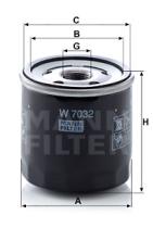 Mann Filter W7032 - FILTRO ACEITE