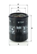 Mann Filter W7040 - FILTRO ACEITE INDUSTRY