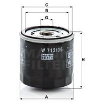 Mann Filter W71336 - FILTRO ACEITE CAR