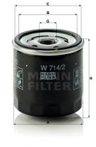 Mann Filter W7142 - Filtro De Aceite Calidad Original