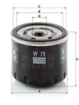 Mann Filter W79 - FILTRO ACEITE CAR