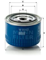 Mann Filter W9142 - FILTRO ACEITE ALL SEGMENTS
