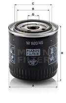 Mann Filter W92045 - FILTRO ACEITE CAR