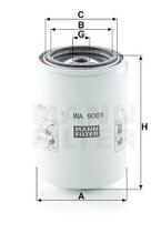 Mann Filter WA9001 - FILTROS PARA LIQUIDO REFRIGERAN