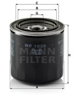 Mann Filter WP1026 - FILTRO ACEITE CAR