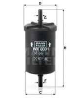 Mann Filter WK6031 - FILTRO COMBUSTIBLE CAR