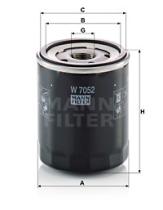 Mann Filter W7052 - Filtro De Aceite Calidad Original