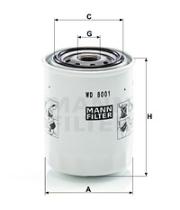 Mann Filter WD8001 - FILTRO ACEITE INDUSTRY