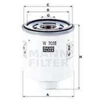 Mann Filter W7038 - FILTRO ACEITE