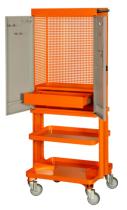 Bahco 1495CD60W - ARMARIO NARANJA CON 2 PUERTAS Y RUEDAS DE 1605 MM X 450 MM X