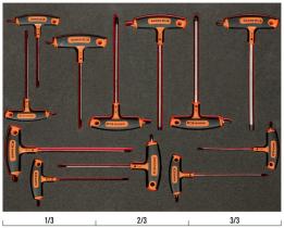 Bahco FF1A1011 - JUEGO DE DESTORNILLADORES CON MANGO EN T PARA HEXAGONALES/TO