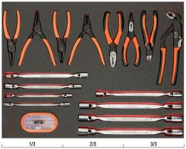 Bahco FF1A141 - JUEGO DE LLAVES Y ALICATES VARIADOS EN BANDEJA DE FOAM 3/3 F