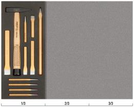 Bahco FF1E5003 - JUEGO DE MARTILLO, CINCELES PLANOS Y BOTADORES EN BANDEJA DE