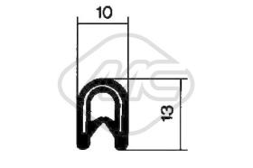 Metalcaucho 00605 - PERFIL CONTORNO CHAPA