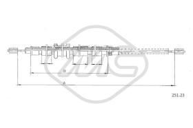 Metalcaucho 80476 - CABLE FRENO 33 CON ABS DX/SX-RH/LH