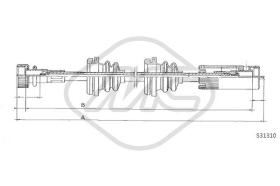 Metalcaucho 80532 - CABLE CUENTAKILOMETROS 80 ALL MM.?1250