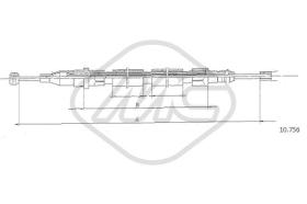Metalcaucho 80554 - CABLE FRENO 200 ALL(DISC BRAKE)DX-RH