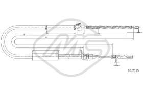 Metalcaucho 80583 - CABLE FRENO A2 ALL(DRUM BRAKE)(CH.8