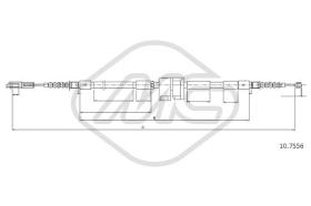 Metalcaucho 80594 - CABLE FRENO A8(L)ALL DX-RH