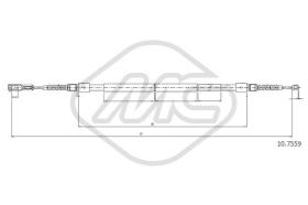 Metalcaucho 80595 - CABLE FRENO A8(L)ALL SX-LH