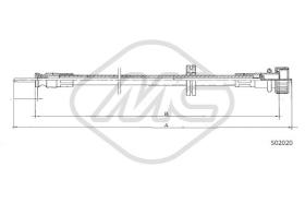 Metalcaucho 80623 - CABLE CUENTAKILOMETROS 518-520-520