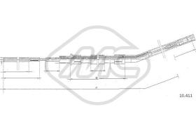 Metalcaucho 80629 - CABLE FRENO 1602-1802-2002 DX/SX-RH/LH