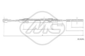 Metalcaucho 80644 - CABLE FRENO 728-733-735 DX/SX-RH/LH