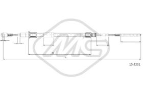 Metalcaucho 80659 - CABLE FRENO 318 COMPACT ALL(E36)DX/S