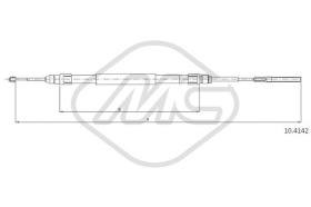 Metalcaucho 80660 - CABLE FRENO SERIE 5 ALL W/NUT-C/DAD