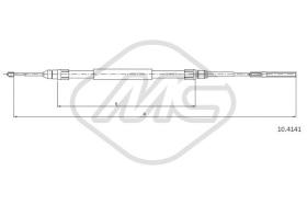Metalcaucho 80661 - CABLE FRENO SERIE 5 ALL W/NUT-C/DAD